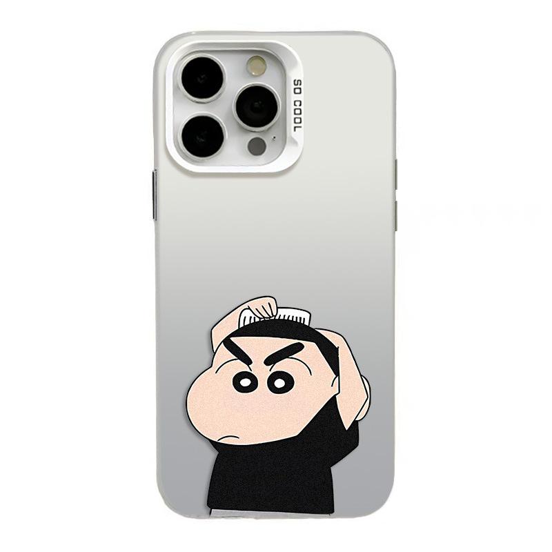 Shin-chan Silver Phone Case for iPhone 13/14Pro/15ProMax/16Pro/17