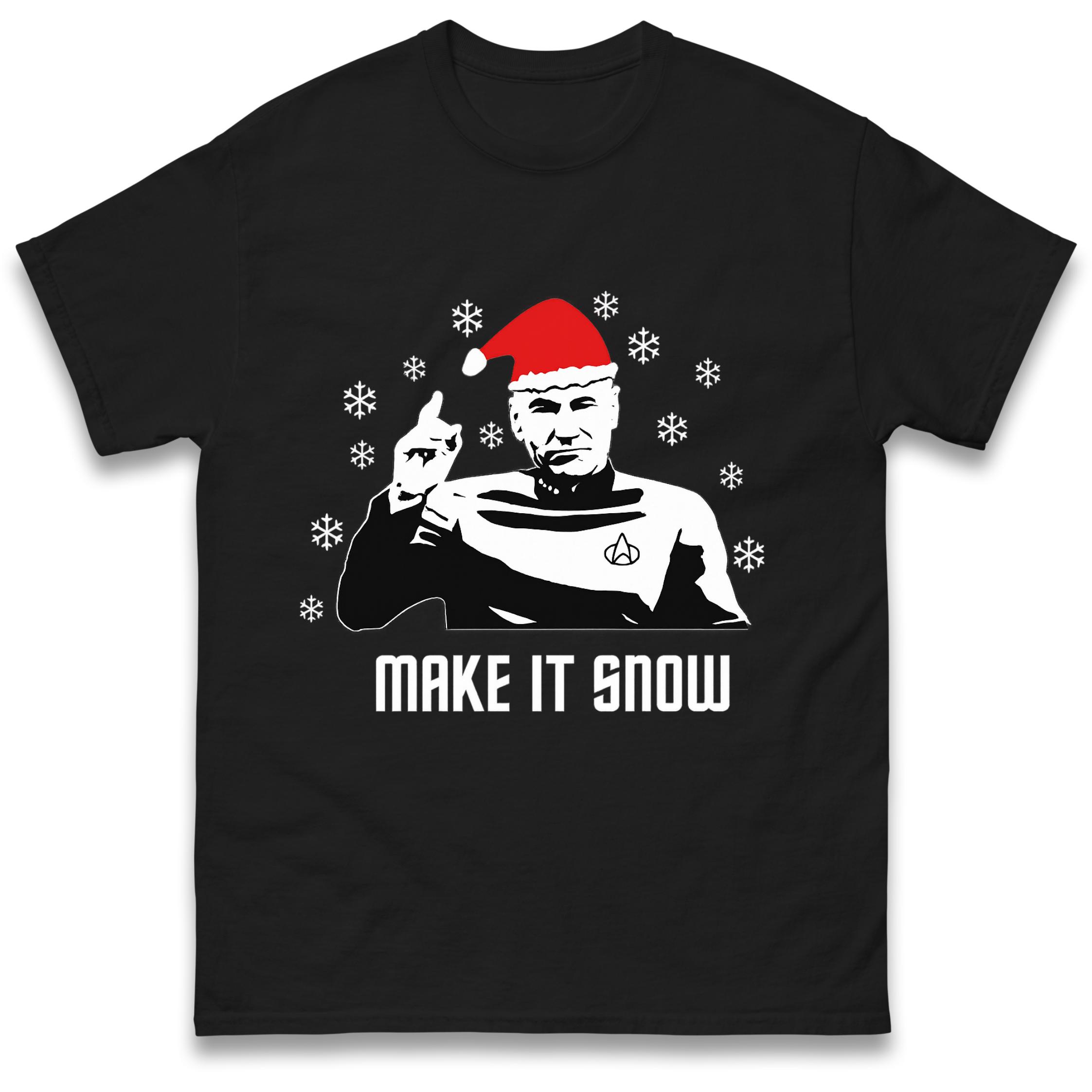 Make It Snow T-Shirt Tshirt Mens Womens Tops Unisex Tees 100% Cotton M