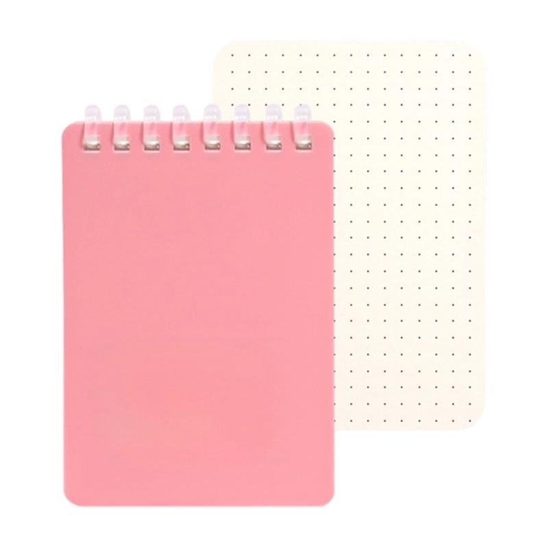 Pocket Size Notebook 128 Pages Soft Coil Binding Notebook Lined/Dotted/Gridded/Unruled for Daily Writing Note Taking