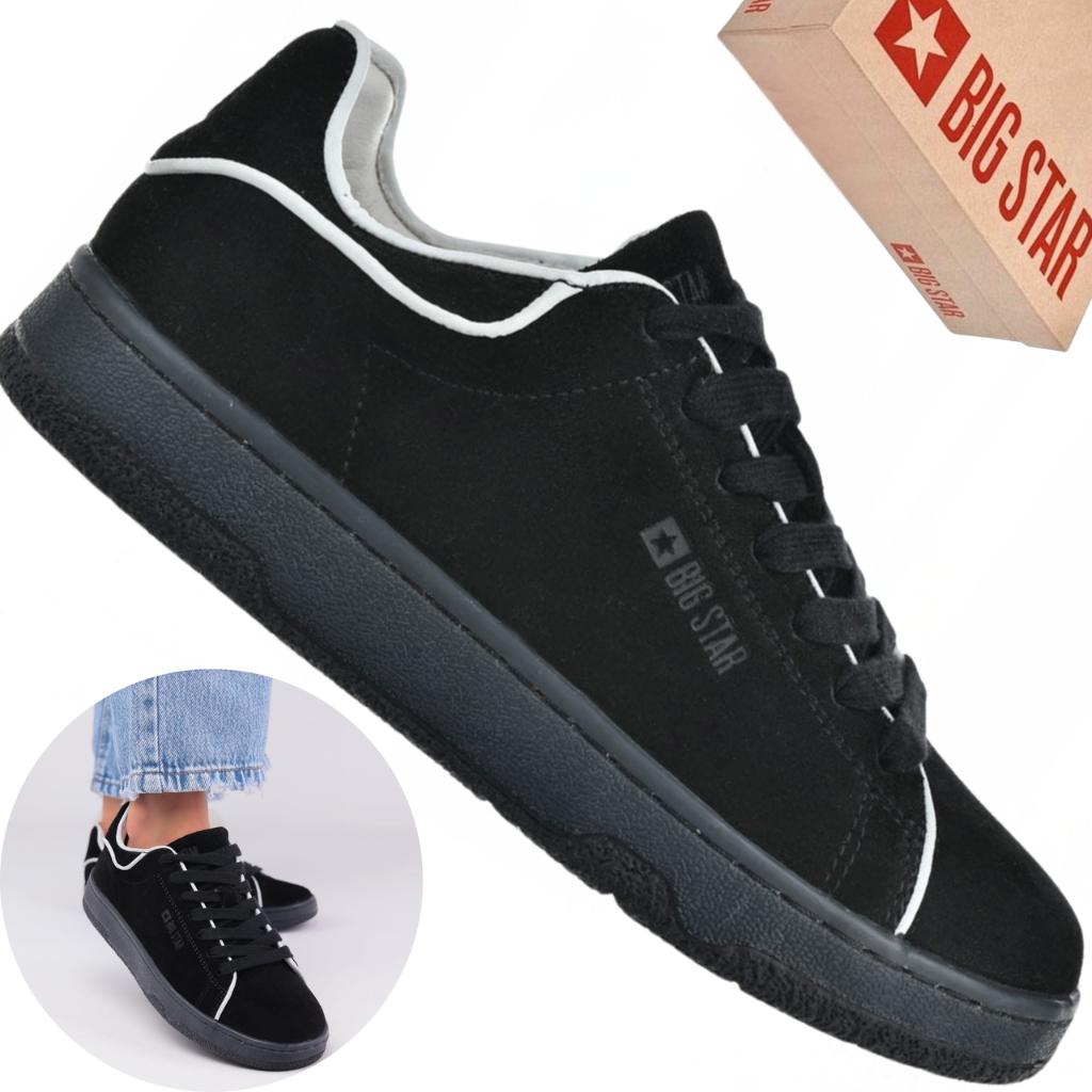 Big Star NN274513 Women's Shoes Black Suede Classic Sneakers