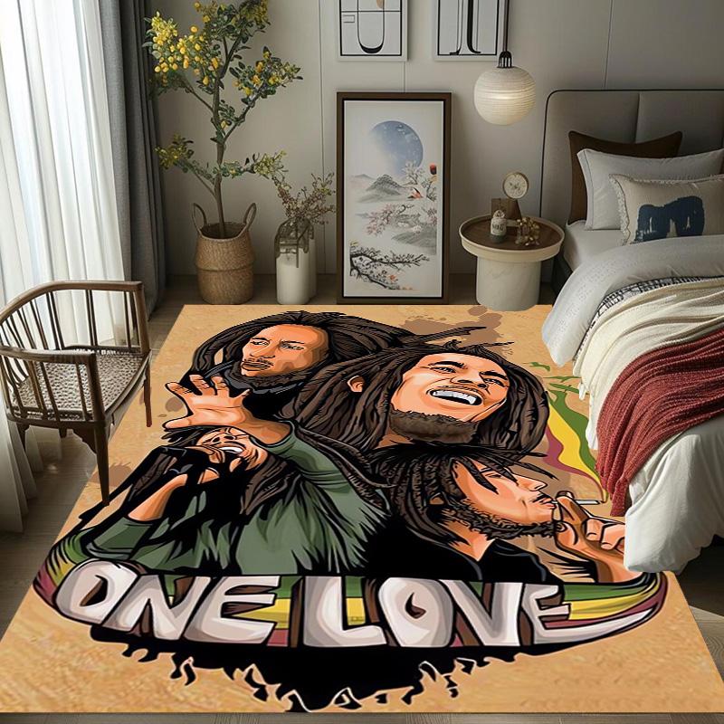 Vibrant Peace Love Harmony carpet floor mats Doormat Dormitory decoration Art Bathroom mat