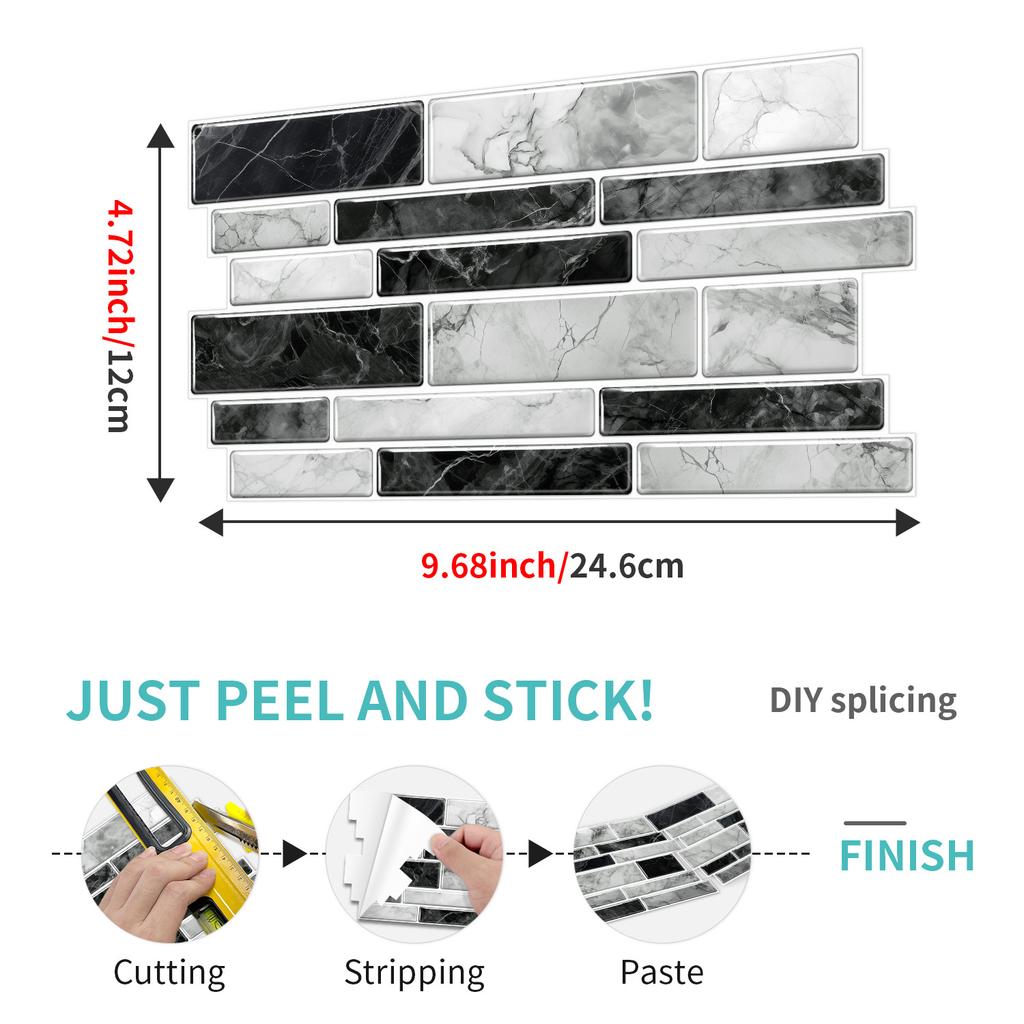 Marble Special-Shaped Tile Sticker Pvc Self-Adhesive Kitchen Waterproof Living Room Bedroom Wall Decoration Wallpaper Wall Sticker