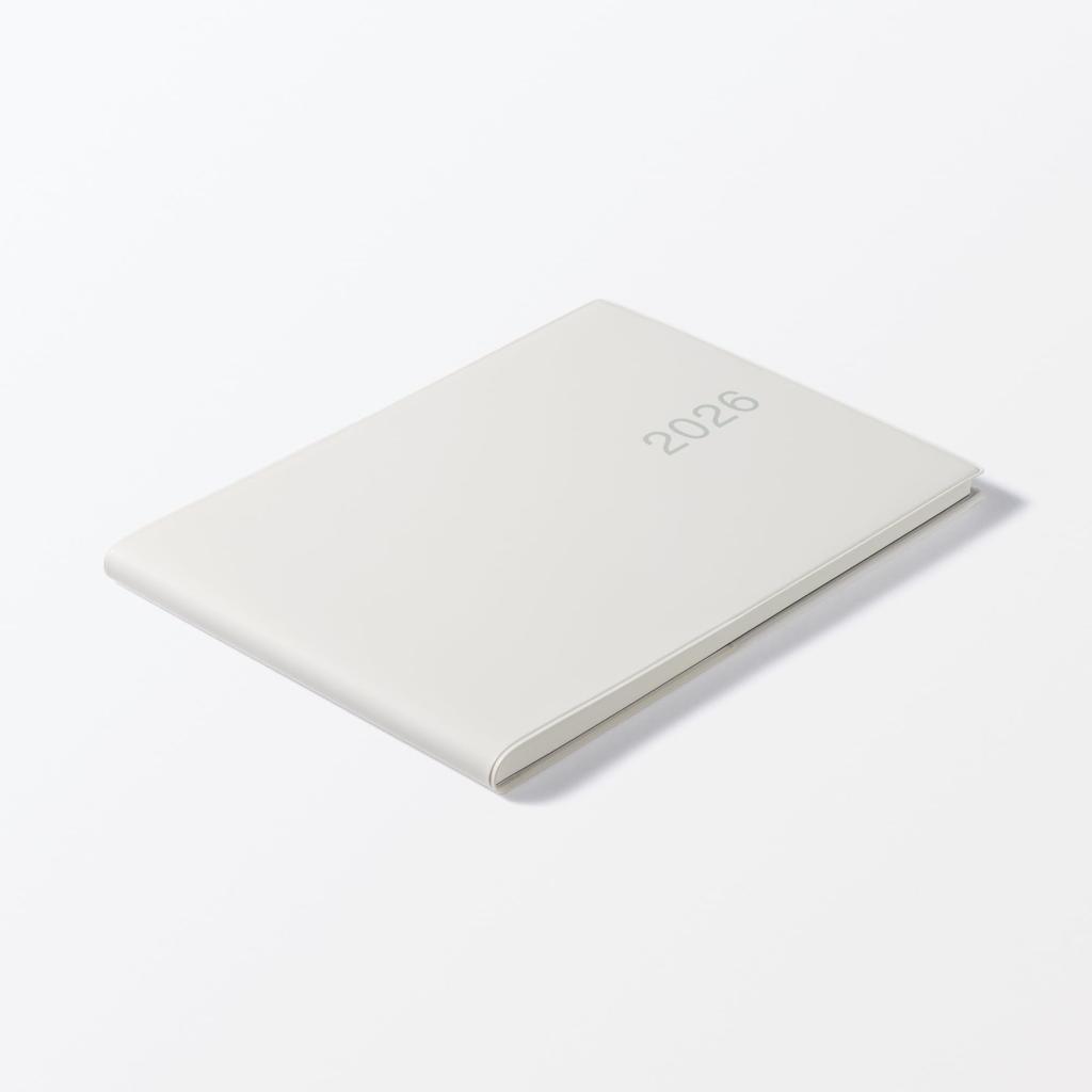 MUJI B5 Starting December Monday White 84854330 Half-Size Planner, Monthly/Weekly, 2025, Start, Gray,