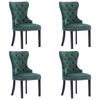 Day and Night - Day and Night Dining Chairs 4 Units Dark Green Velvet