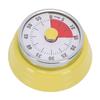 Vintage Kitchen Timer Stainless Steel 60 Minute Countdown Visual Timer with Sound Reminder for Cooking Work Study Yellow