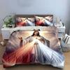 Sacred Divine Light Print Bedding Duvet Cover Set  (1*Duvet Cover 2*Pillowcases, Without Duvet Insert)