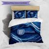 Set Biancheria da Letto Stampata Calcio Inghilterra 3 Pezzi Copriletto Traspirante Accogliente come Regalo per la Casa Nuova o per le Feste