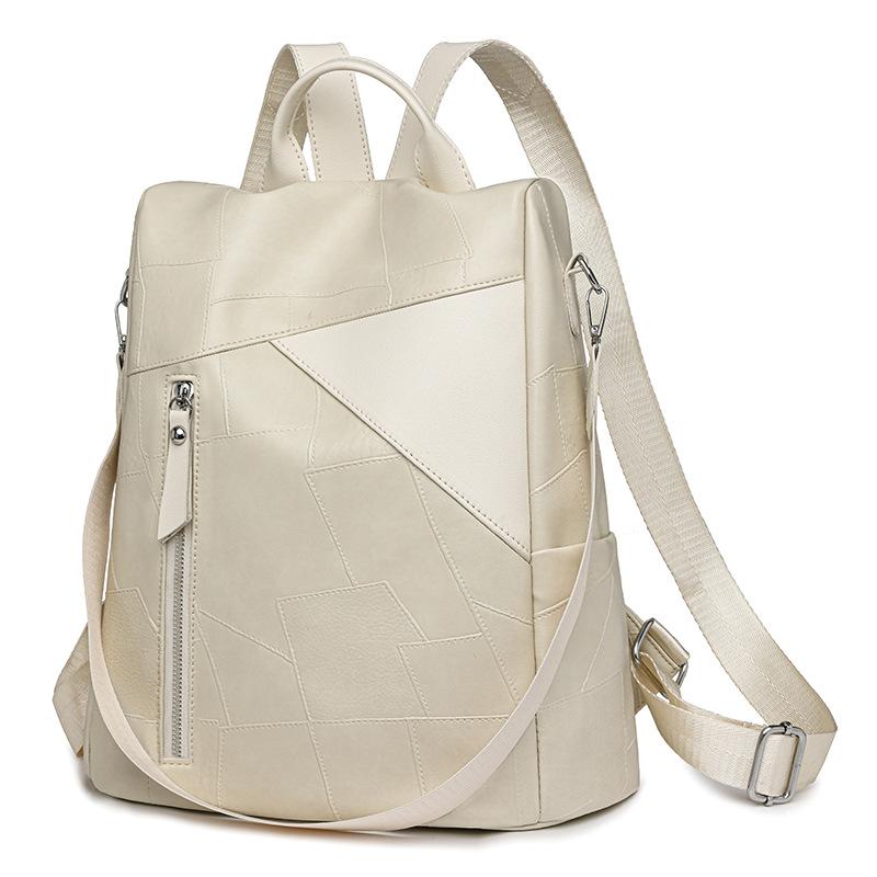 

A Large-capacity Travel Backpack with Single and Double Anti-theft Functions бежевий