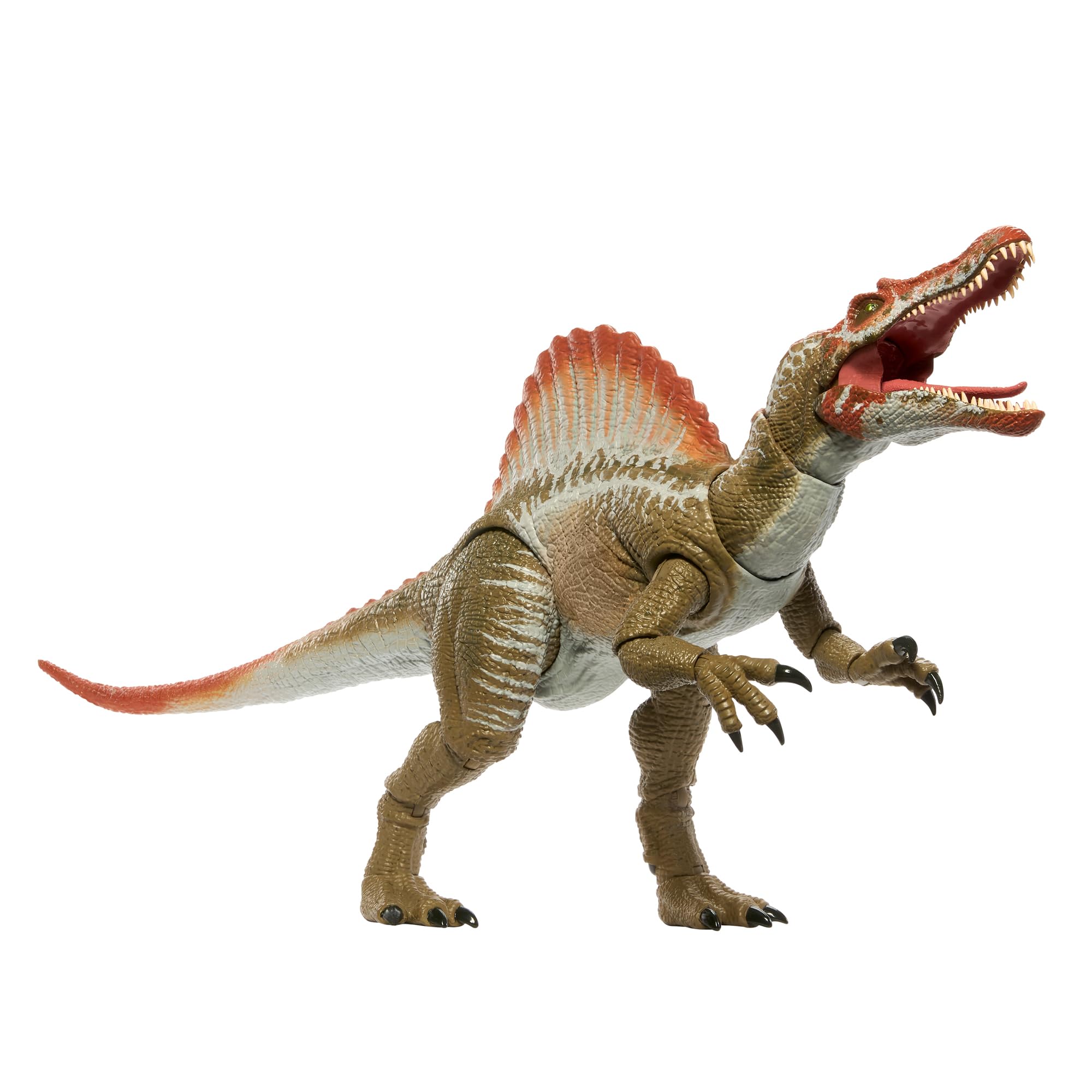 

Фигурка Спинозавра Mattel Jurassic World Hammond Collection для детей, большая, движущаяся игрушка-динозавр, примерно 64,5 см в длину, возраст 8+, серый, JCH09