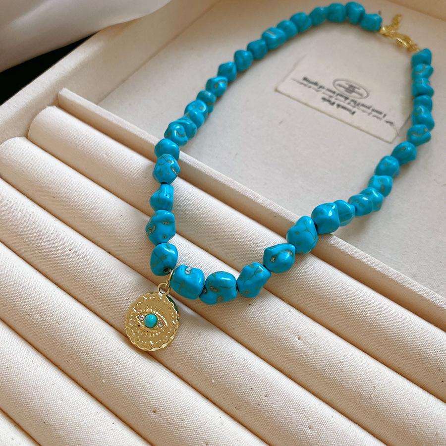 European and American color acrylic shell beaded necklace design sense collarbone chain exaggerated necklace women