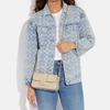 New COACH Grace Crocodile Embossed Leather Handbag Shoulder Bag Crossbody Bag Mini Women's Ivory White CF374-IMIVO