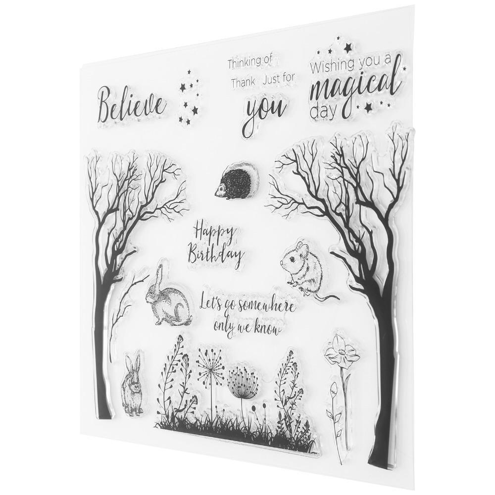 Transparent TPR Stamp Rectangle Silicone Stamp Paper Craft Transparent Stamp  Handcraft Lover