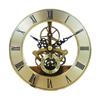 Elegant Metal Clock Head Insert with Roman Numerals 126mm Diameter Quiet Movement Quartzs Clock Face for Home Decors