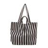 Sac cabas rayé en toile grande capacité pour femme pour les trajets quotidiens et le shopping