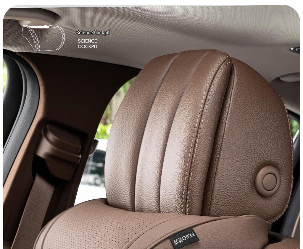 Car Neck Protection Pillow Headrest—Compatible with Maybach, BMW, Tesla; Lumbar Support, Seat Backrest