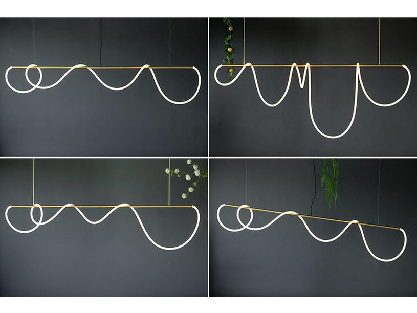 Minimalist Silicone Hose Pendant Light for Dining Table or Bar