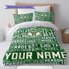Name Custom Milwaukee Bucks Logo Pattern Bedding Set Quilt Cover Pillowcase Home Decor Gift (1 * Duvet Cover + 2 * Pillowcase, Without Core)