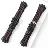 15x27mm Genuine Leather Watchband for Seiko SNL021P1 SNL017P1 SNA595P2 SNL029P2 Waterproof Wristband Replacement Bracelet Belt