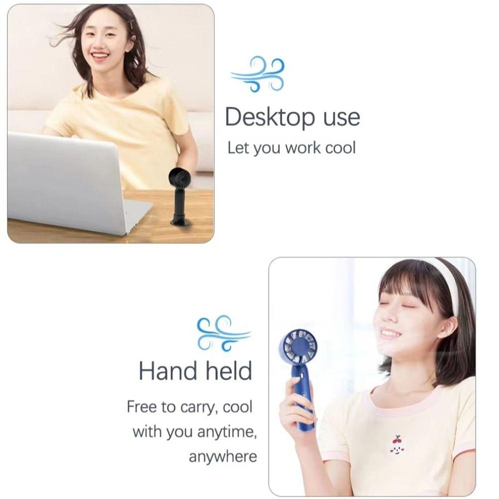 Small Mini Air Conditioner USB Rechargeable Desk Fan Handy Fan Handheld Fan Cooler  Dormitory