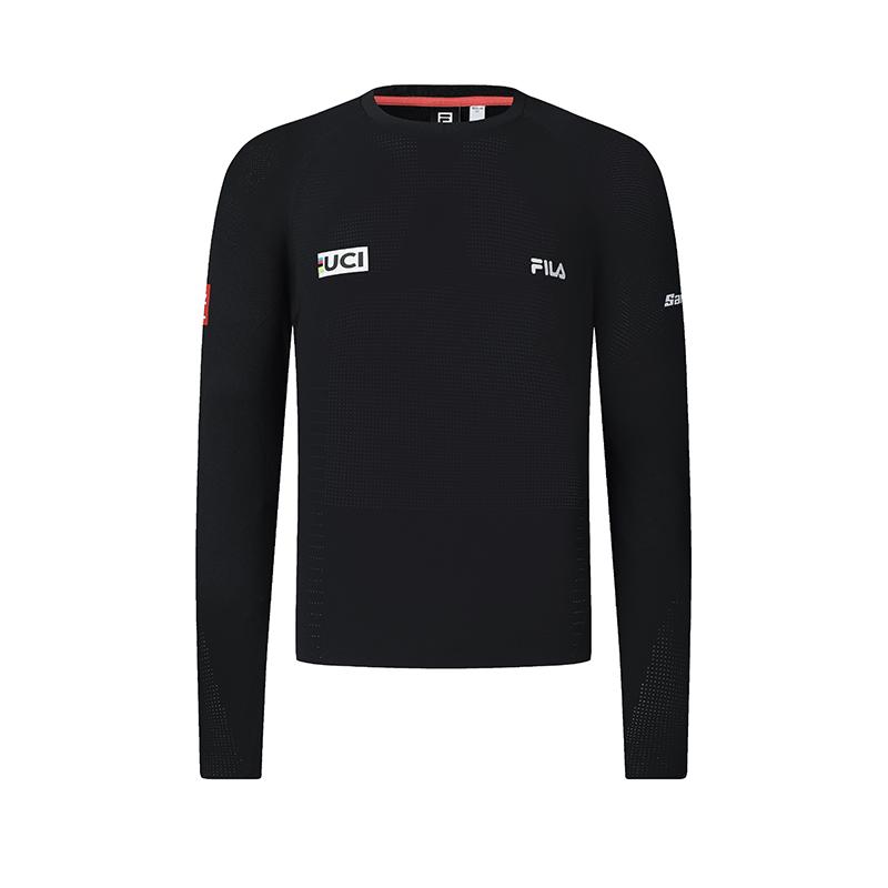 New FILA x UCI CYCLING T Shirt Men's Pitch Black A11M518401F-BK