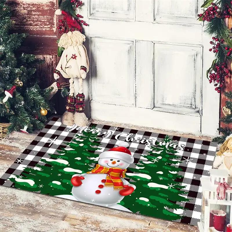 VIKAMA Christmas Decorative Floor Mat, Entrance Welcome Mat, Indoor and Outdoor Carpet, Home Decoration, Happy New Year 2026