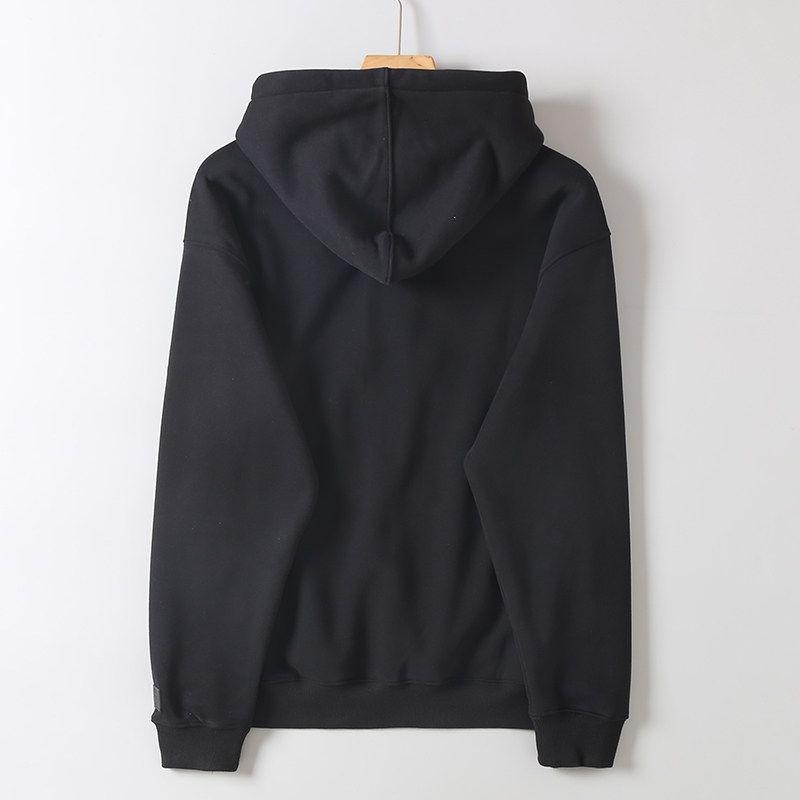 Men's Export Surplus Heavyweight Fleece Hoodie for Autumn and Winter, Fashionable Casual Thickened Fleece Pullover Sweatshirt