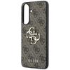 Guess Leather 4G Metal Logo Case for Samsung Galaxy A37 5G Brown