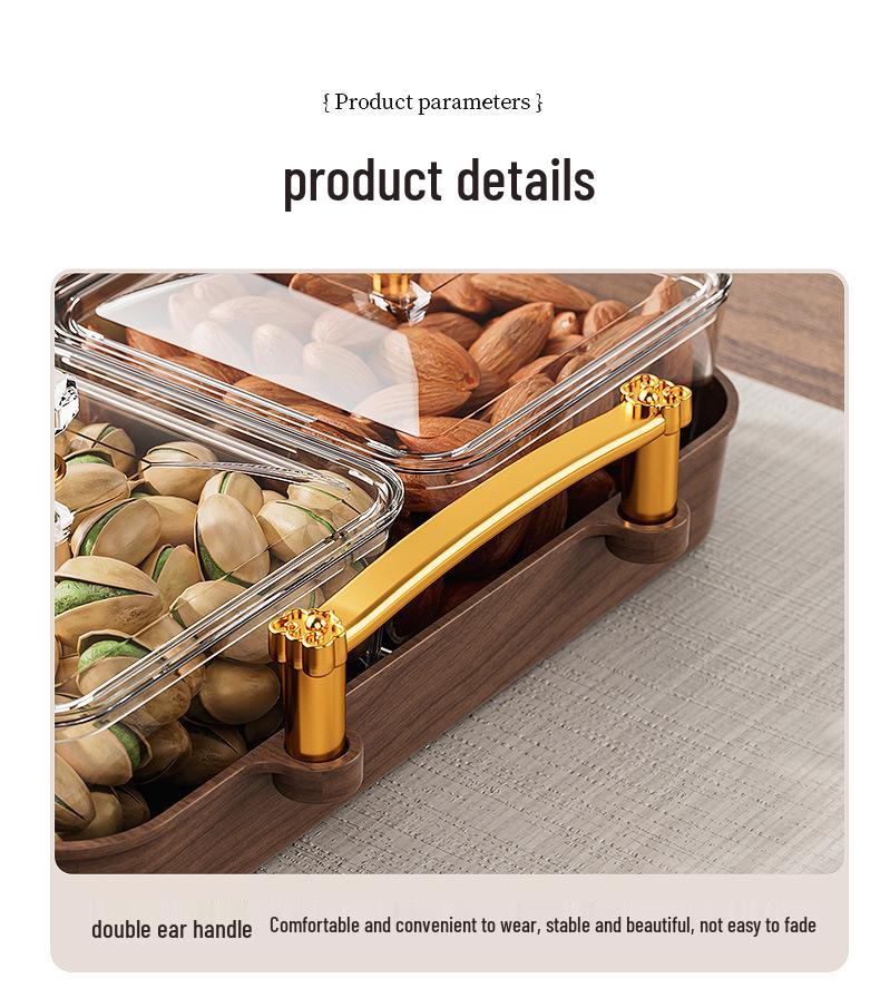Elegant Multi-Section Candy Dish for Home: Nut & Dried Fruit Tray