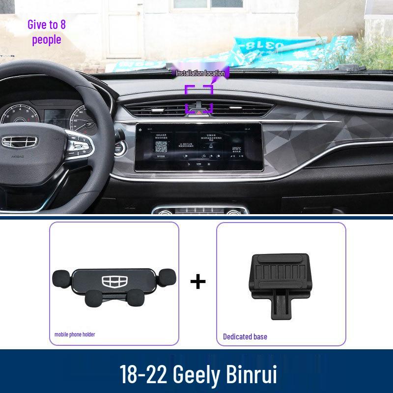 Geely Binyue/COOL Car Phone Holder: 2018-2024 Air Vent Navigation Mount Geely Binyue