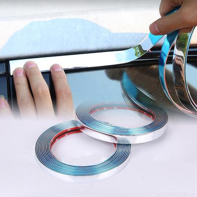 2CM/3CM Chrome Molding Trim Auto Tür Schutz Aufkleber Streifen Stoßstange Grill Auto Anti-Kollision Band tür Rand Schutz Platte