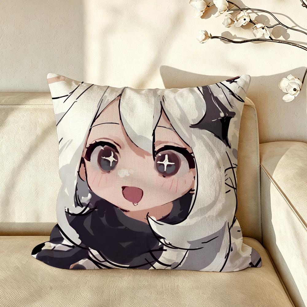Game GGenshinIImpact Cushion Cover Pillow Case Antidustmite Pillowcase Silky Short Plush Sofa Cushion Cover hot