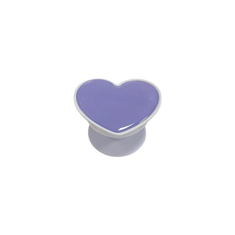 Airbag Heart-Shaped Retractable Phone Holder - Creative Solid Color Gift with Logo
