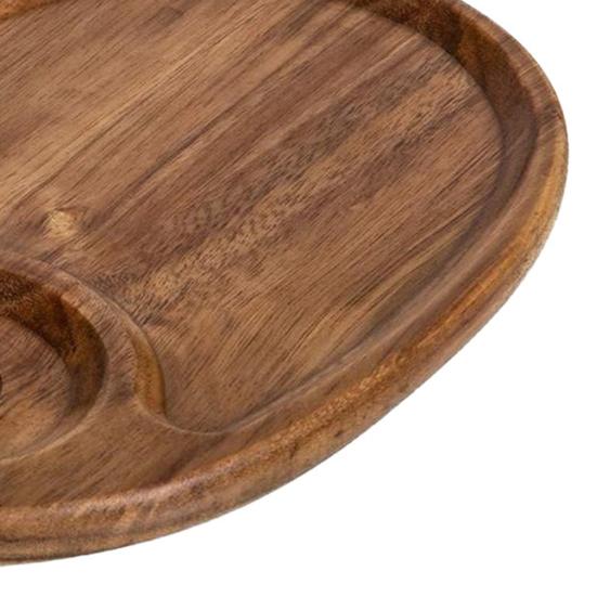 Wine Glass Serving Tray Oval Platter for Parties Dining Wooden Rustic Elegant Charcuterie Serving Board for Cheese Fruit Steak