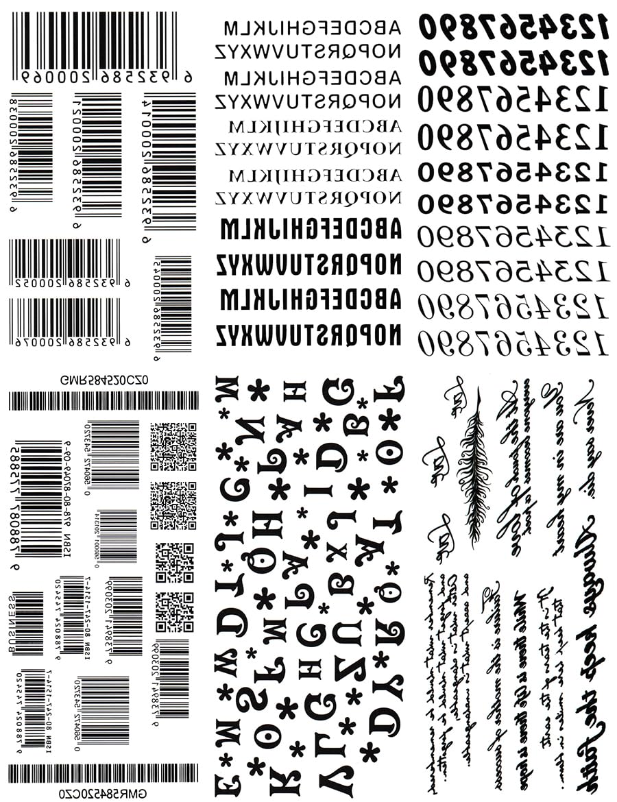 

Татуировка наклейка английские буквы алфавита [ФАНТАЗИЯ] (набор222)