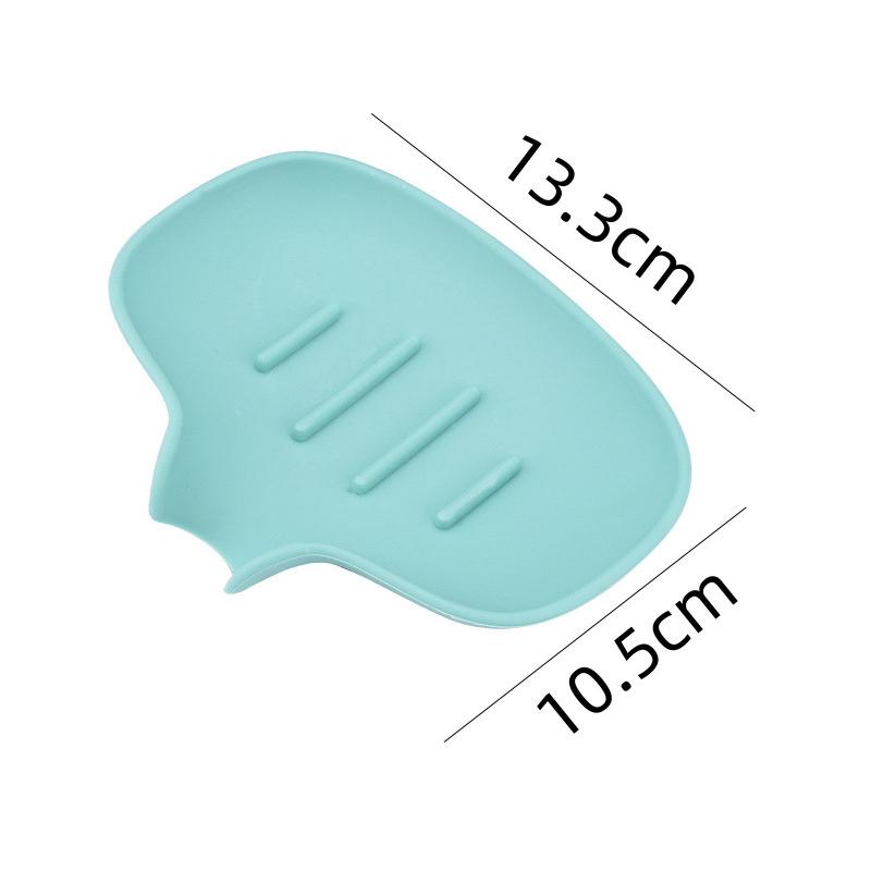 

kitchen soap tray Silicone Soap Dish Holder Self Draining Non-slip Soap Tray Bathroom Kitchen Draining Rack Dish Storage Tray