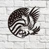 Unique Metal Eagle Wall Art Personalized Outdoor Patriotic Gift Statue Decor