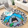 1pc Shark Eyes Office Round Area Rug, Indoor Mat Suitable ForOffice, Under Office Chairs Bedroom Living Room Home Decor, Room Deco,  n67