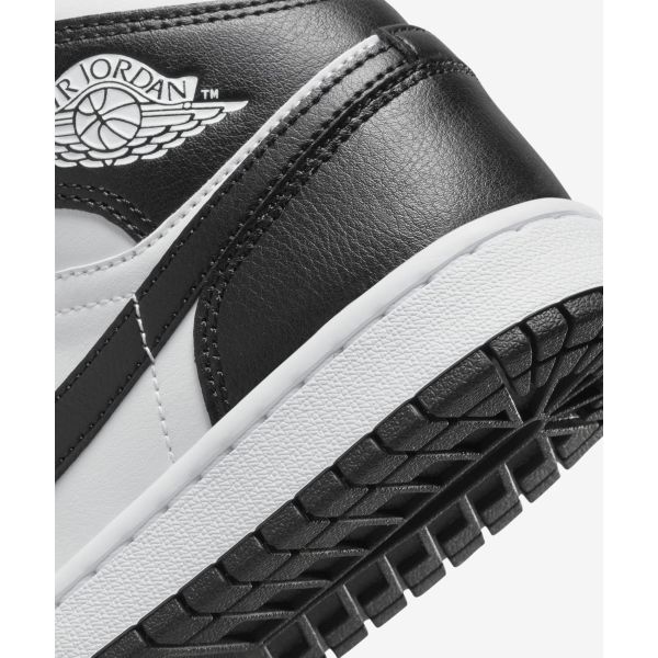 Air Jordan 1 Mid Panda Kadın Spor Ayakkabı Siyah Beyaz DV0991-101