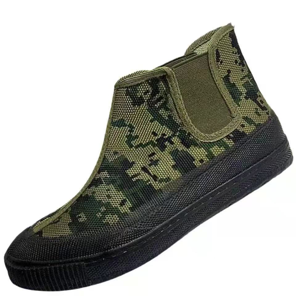 2025 Barrenschuhe Einpedal-Arbeitsschutzschuhe Befreiungsschuhe Rutschfest und Verschleißfest Einzelschuhe High-Top Camouflage