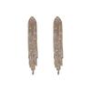 925 Silver Needle Full Diamond Geometric Triangle Earrings European and American Fashion Long Tassel Earrings Trendy Personality Earrings for Women