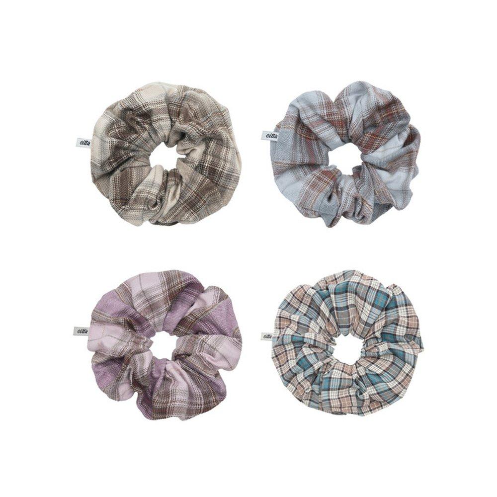 

Винтажная резинка для волос в клетку_Cta934(4 цвета) Pink