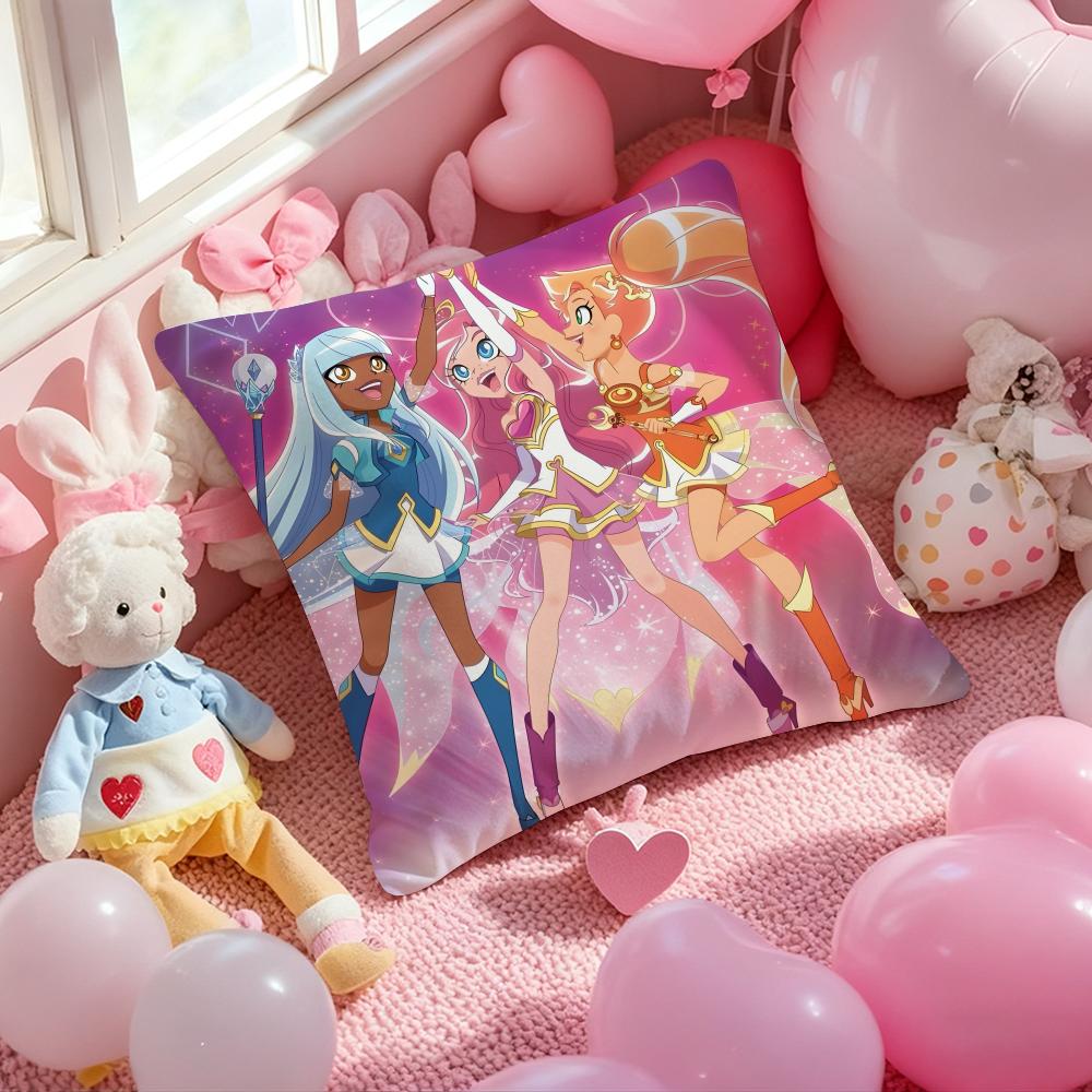

TV L-LoliRock Anime Cushion Cover Pattern Printed Pillowcase for Living Room Sofa Cushion Cover & Bedroom Decor 12x12Inch