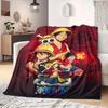 ONE PIECE Monkey D. Luffy Print Blanket Warm Comfortable Flannel Blanket Suitable for Bedrooms,Sofas, Beds,Chairs 100