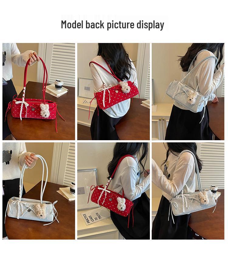 Korean Retro Women's Shoulder Bag - 2026 Autumn/Winter Light Luxury Crossbody