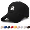 JYL TS DIY Letter Cap Unisex Fashion Sun Protection Hard Top Baseball Hat Cotton