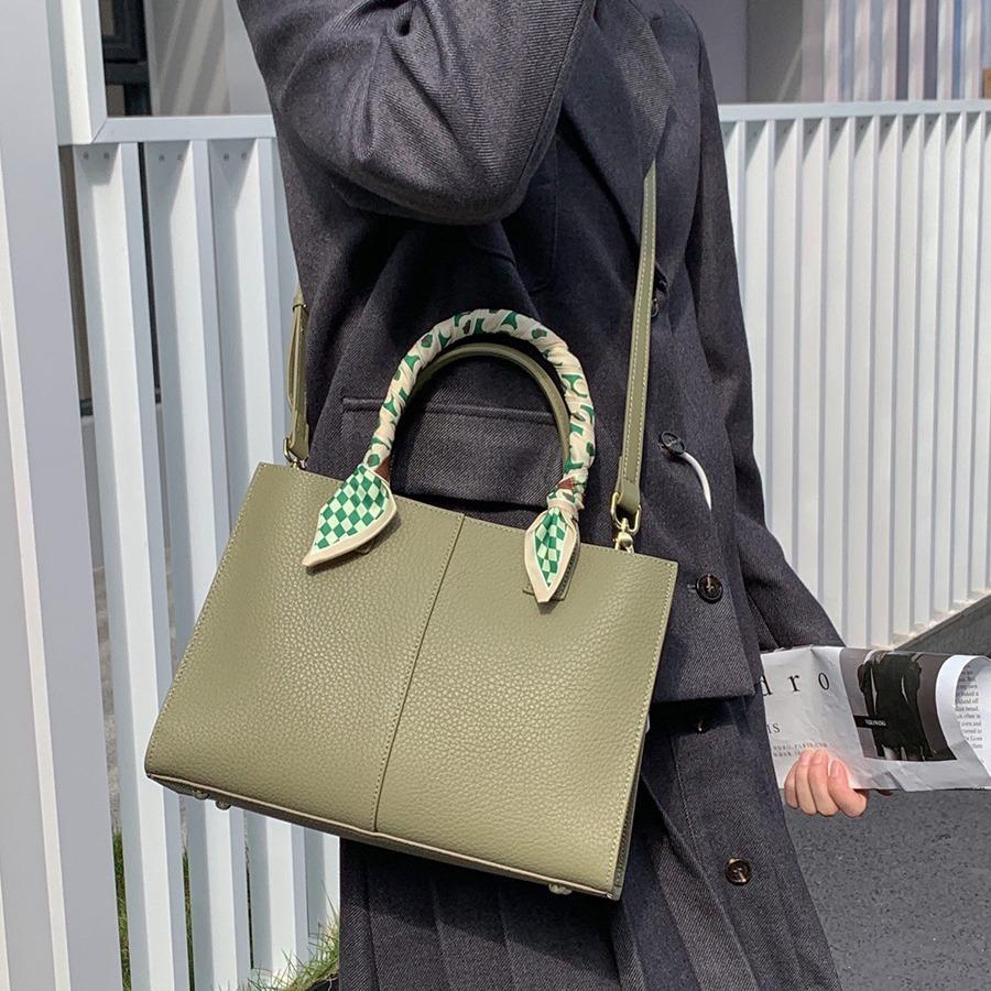 Leather women's bag casual crossbody shoulder bag portable niche large capacity women's high-end tote bag fashion