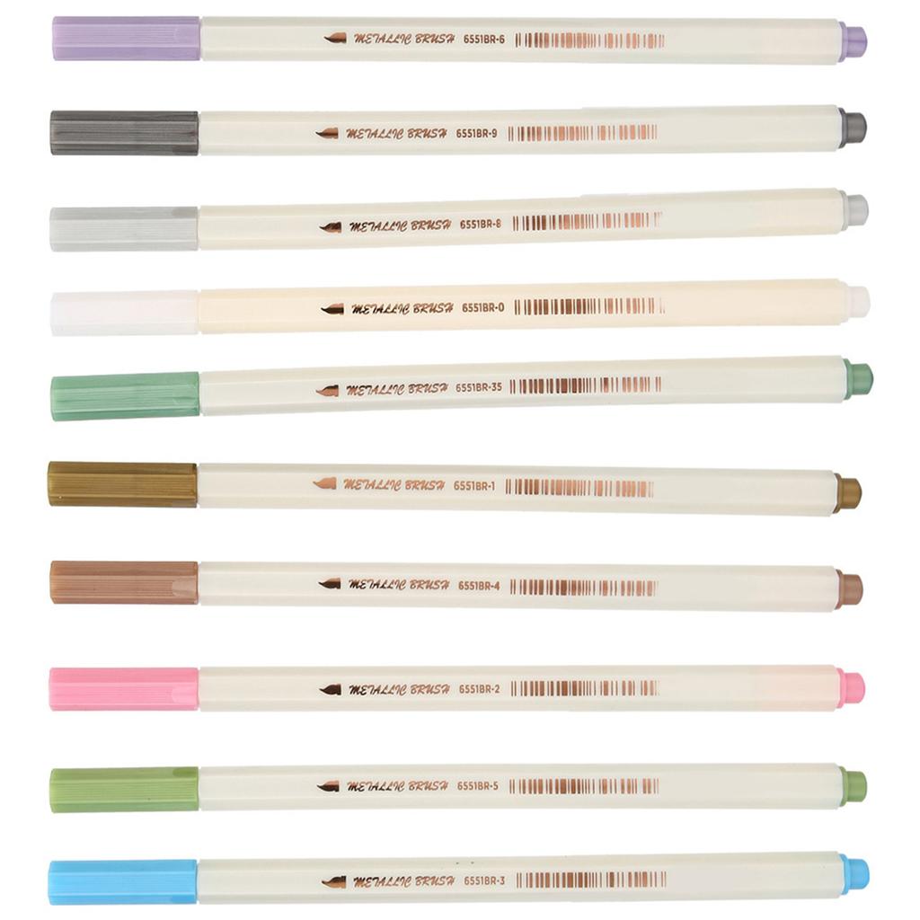 Soft Head Metal Paint Pen Art Supplies Painting Tools for Album Cover  Dark Paper6551BR Soft Pen