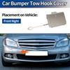 ACROPIX Pearl Beige Front Right Passenger Car Bumper Tow Hook Cover Cap A2048850124 for W204 Mercedes/Benz C-Class Sedan/Touring 2007-2010 (1 Piece)