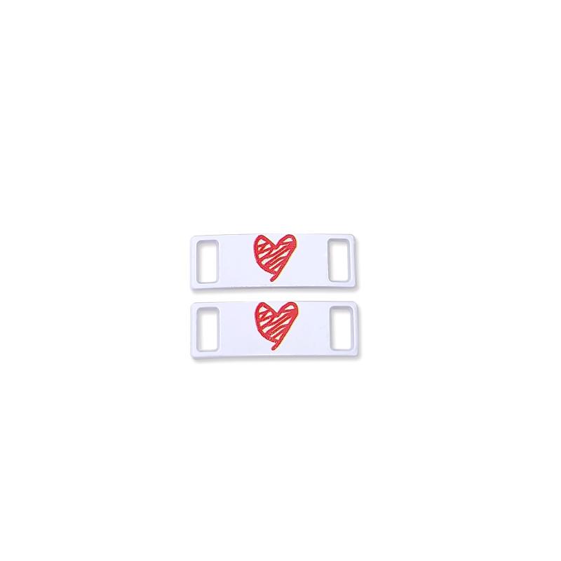 Luminous Shoe Lace Metal Buckle AF1 Heart Love Decorations Shoelaces Buckles DIY Sneaker Shoe Laces Lock Accesories New 1Pair