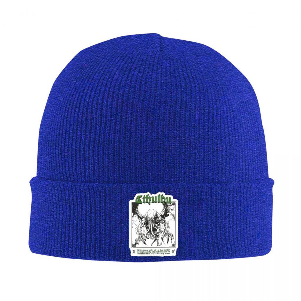 Cthulu And Lovecraft Miskatonic Warm Knitted Cap Winter Knit Bonnet Hat Skullies Beanies Hip Hop Caps for Unisex